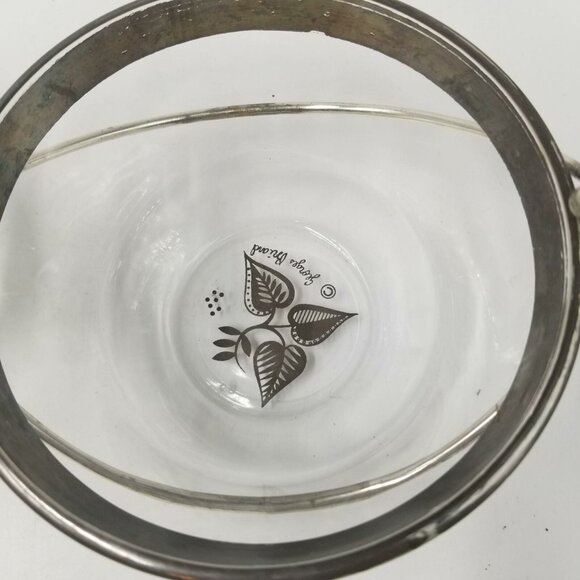 Vintage Silver Overlay Bowls Georges Briard Signed Double Glass Silver Caddy - Picture 2 of 7